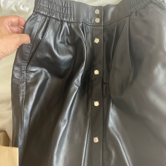 BA&SH black leather skirt NEW NWT size M - Picture 7 of 10